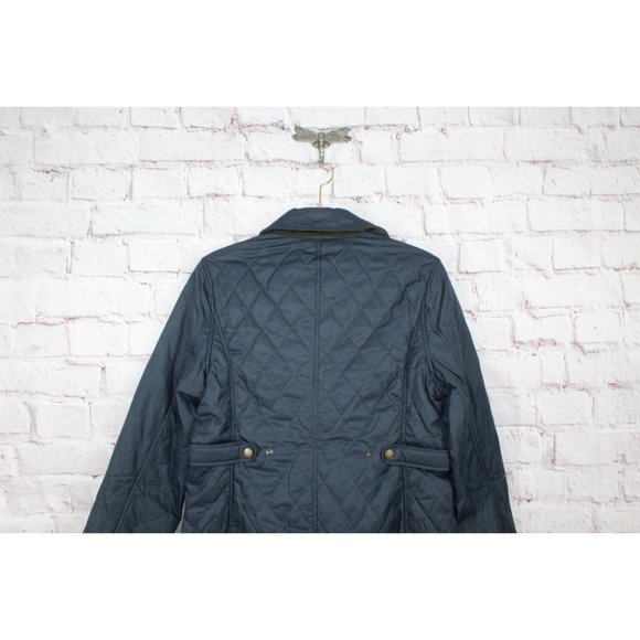 LL Bean Quilted Riding Jacket Flannel Lined Insulated Black Size S Pet - Picture 6 of 9
